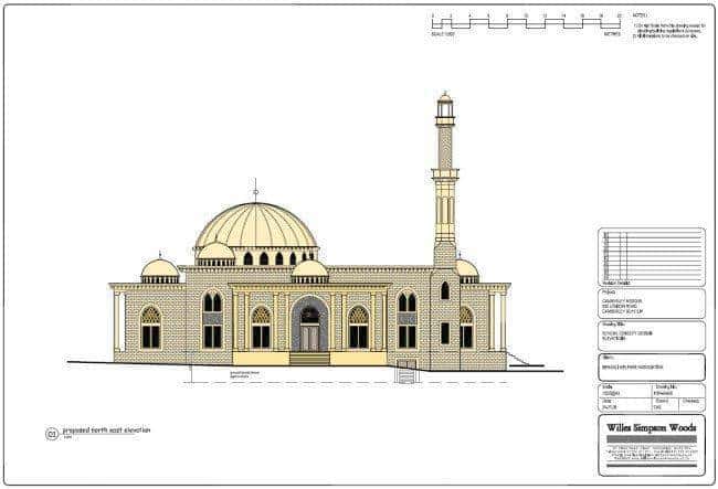 Plans de la mosquée de Sandhurst
