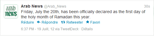 Ramadan 2012 Arabie Saoudite