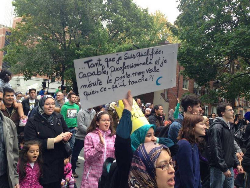 hijab canada manifestation charte