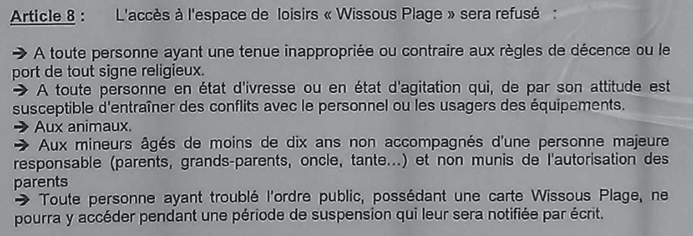 Règlement article 8