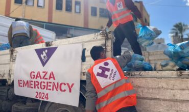 L'organisation Human Appeal apportant de l'aide à la population de Gaza