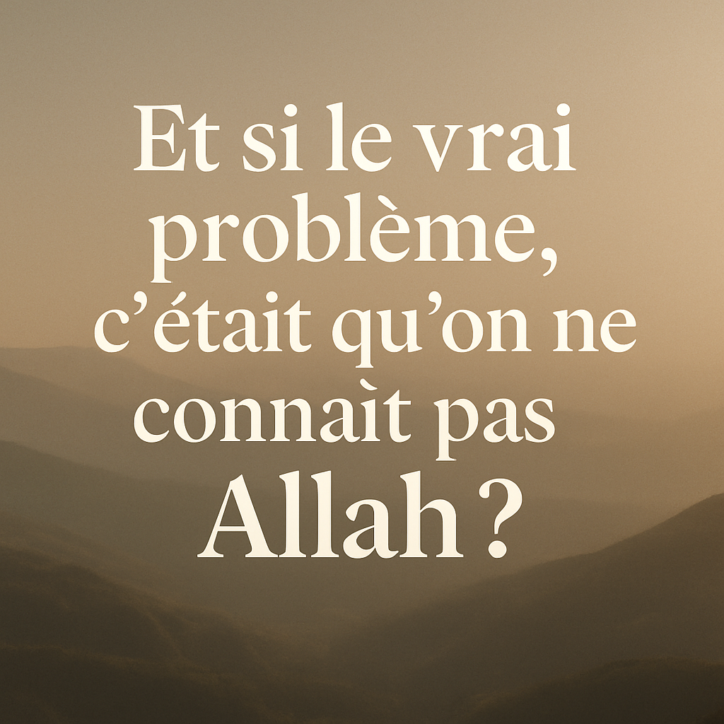 Image illustrant la réflexion spirituelle sur la connaissance d’Allah, liée à un sermon poignant de Cheikh Hatim sur le repentir, la miséricorde divine et la lutte contre le désespoir chez les croyants.